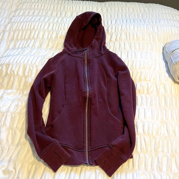 Lululemon Scuba Full Zip Sz 6 - heathered cassis - Picture 3 of 4